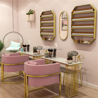 Ensemble de meubles de manucure gris de style moderne ins