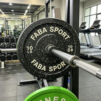 Disques de poids en caoutchouc pour haltères de gym, plaques de compétition colorées effet camouflage, ensemble de plaques de musculation en caoutchouc