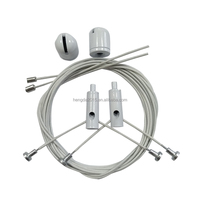 Kits d'éclairage LED flexibles de haute qualité avec suspension en câble d'acier pour panneaux acoustiques, accessoires métalliques, CRI 90, 2700K