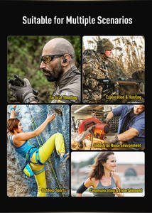 אוזניות טקטיות בלוטות' 5.4 בהתאמה אישית לסיטונאות, NRR 26dB, הגנה אלקטרונית על השמיעה בתוך האוזן לירי - Product Image 4