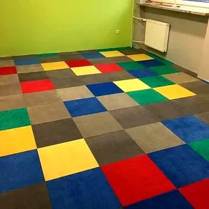 מוהוק רגיל צבעים יוקרה נשלף לספוג שטיח אריחי 50x50cm משרד מודולרי שטיח 100% שטיח ניילון עבור בית