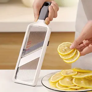 Handheld <b>Vegetable</b> Slicer with Adjustable Stainless Steel Blade <b>Vegetable</b> Fruit <b>Cutter</b> for Potatoes Lemons Kitchen Gadget - Product Image 2