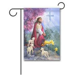Drapeau <span class=keywords><strong>de</strong></span> jardin Sacré-Cœur <span class=keywords><strong>de</strong></span> Jésus, personnalisé, foi, espoir, grâce, paix, chrétien, Pâques, petit cadeau décoratif, bannière pour la cour, la maison - Product Image 1