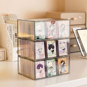 Caja de almacenamiento de tarjetas transparente, caja de partición a prueba de polvo de gran capacidad, caja de tarjetas de plástico, caja de almacenamiento de tarjetas de juego para niños - Product Image 3