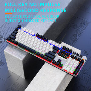 Nuevo Teclado Mecánico con Interruptores Rojos, 61 Teclas, Anti-Ghosting Completo, Retroiluminación RGB, Perilla, Cable USB 3.0 Desmontable, Panel ABS, para Gamers <span class=keywords><strong>de</strong></span> Escritorio - Product Image 3