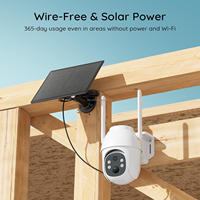 Caméra de sécurité solaire blanche cellulaire 4G LTE extérieure avec résolution 2K 110 ° Caméra de chasse IP réseau en direct, aucun WiFi requis