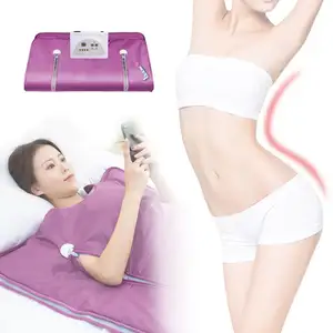 OEM Logo Weight Loss and Detox Fat Burning Beauty Slimming Body Shaper Portable Far Infrared Heating Electric Sauna Blanket