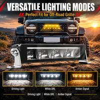 Barre lumineuse LED 9,5 pouces 120W à rangée unique, projecteur auxiliaire, lampe de conduite tout-terrain pour camion, pick-up, SUV, modification de calandre