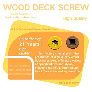 Chinese Factory #10 X 3-in Wood to Wood Deck <b>Screws</b> with Type 17 point wood deck <b>screws</b> - Product Image 2