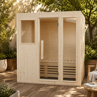 Cabine de sauna infrarouge fiable en bois de pruche pour 2-3 personnes, faible EMF, avec chauffages en fibre de carbone, pour usage intérieur, spa sec et soins de santé
