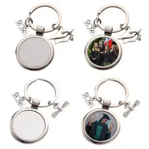 2024 Graduation Inspirational Key Chain Sublimation Blanks Metal Keychains For Student Graduation Gifts