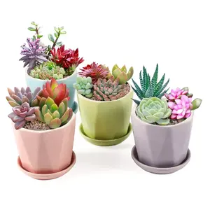 Vaso de flores de cerâmica estilo industrial, vaso de plantas nórdico, colorido, de cerâmica, para parede