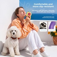 Laisse Rétractable Automatique pour Chien, Design Cartoon, Matière Polyester, Anti-Traction, Empêche les Évasements et les Enchevêtrements