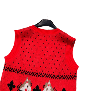 Camiseta sin mangas de punto estilo nórdico vintage para mujer, chaleco de punto con cuello en V, uso diario - Product Image 6