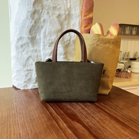 Tas Selempang Wanita Trendy Ukuran Sedang, Tekstur Suede Retro, Dua Pegangan Atas, Tali Selempang Dapat Disesuaikan, Cocok untuk Kantor