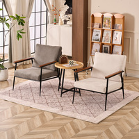 Fauteuil d'appoint de style nordique, moderne du milieu du siècle, rembourré, pour salon, chambre ou hôtel