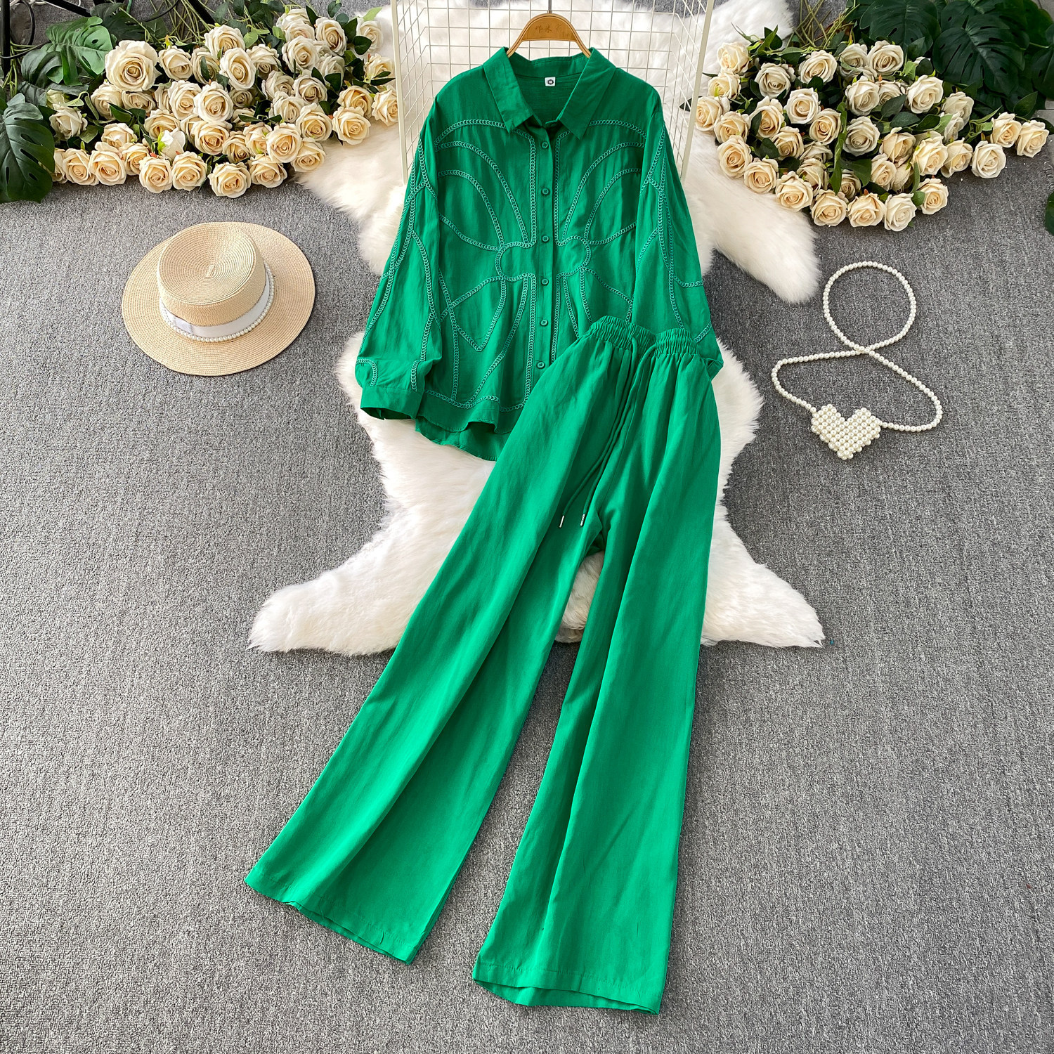 Ensemble deux pièces vert