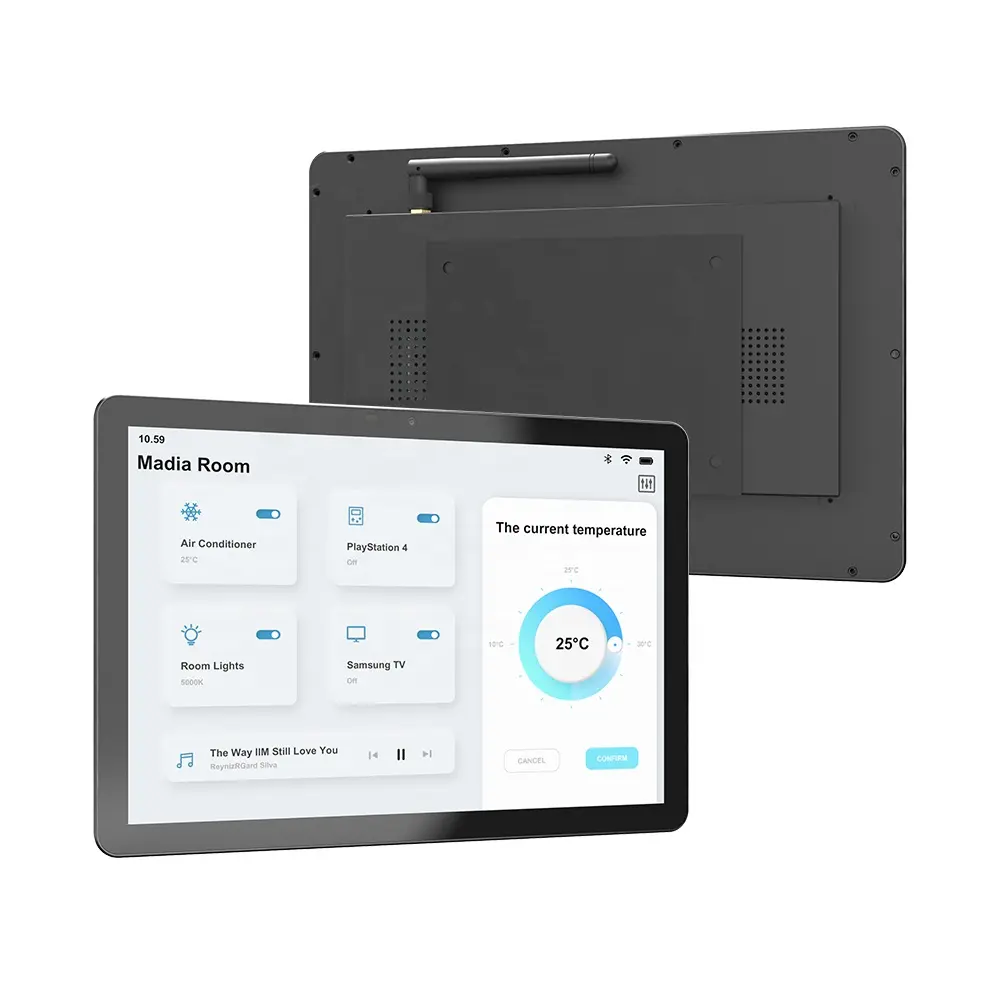 Özelleştirilmiş akıllı ekran akıllı ev kontrol paneli zigbee zwave monte tablet POE android NFC 10 inç android tablet pc monitörü