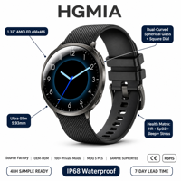 Smartwatch Femminile Ultra Sottile M301 con Schermo AMOLED da 1,32 Pollici, Monitoraggio Frequenza Cardiaca e Ossigeno nel Sangue, Impermeabile IP68, 7 Giorni di Autonomia