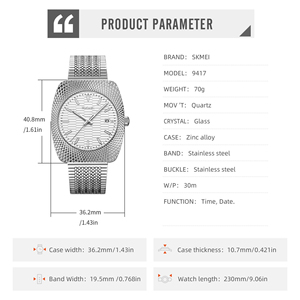 VVS Date Étanche Carré Montre Homme <span class=keywords><strong>Quartz</strong></span> Maille Acier Vente en Gros OEM ODM Faible MOQ - Product Image 4