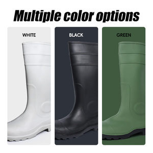 Bottes <span class=keywords><strong>de</strong></span> <span class=keywords><strong>pluie</strong></span> professionnelles en PVC imperméables, hauteur 38 cm, antidérapantes, avec embout en acier, pour travaux lourds et construction industrielle - Product Image 5