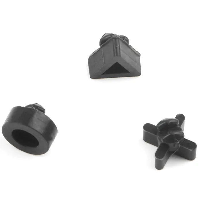 Sostituzione piedini in gomma copertura Ca p Set per custodia sottile PS4 Shell-nero (3 pezzi)