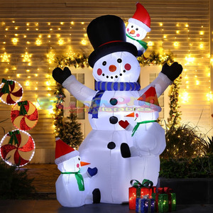 Inflable <span class=keywords><strong>para</strong></span> exteriores, inflable de navidad, Papá Noel y muñeco de nieve - Product Image 4