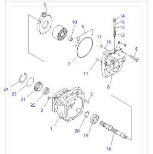 ปั๊มไฮดรอลิกหลัก KOMATSU PC40MR-1 PC45MR-1 PC45MRX รุ่น 708-3S-00111 708-3S-00110 708-3S-01110 708-3S-00261 708-3S-00130 สำหรับรถขุด - Product Image 6