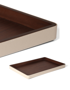 S-822Newly vassoio circolare rettangolare progettato ristorante dell'hotel caffetteria decorazione domestica europea vassoio <span class=keywords><strong>di</strong></span> servizio in pelle <span class=keywords><strong>di</strong></span> <span class=keywords><strong>legno</strong></span> - Product Image 2