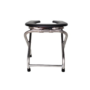 Tabouret de toilette pliant en acier inoxydable Awesom, ouverture en forme de U, capacité de 250 kg, pour personnes âgées et femmes enceintes - Product Image 3