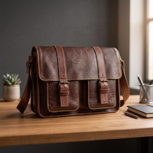 Unisex Canvas Real <b>Leather</b> Classic <b>Backpack</b> Spinner Wheel Handmade Soft Shell Durable Travel Carry-on Soft Handle Vintage Style - Product Image 3