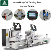 Machine de découpe CNC OUWO 380V à deux têtes 45/90 degrés pour aluminium/PVC/UPVC avec PLC et moteur pour profilés de fenêtres et de portes, haute précision