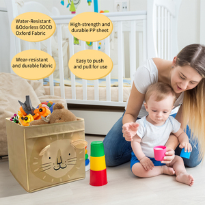 Nhà Máy Bán Hàng Trực Tiếp Handmade Trẻ Em Hộp Đồ Chơi Có Thể Gập Lại Bin Lưu Trữ Đồ Chơi Chủ Sở Hữu Hộp Hộp Đa Chức Năng Lưu Trữ Hộp Cho Đồ Chơi - Product Image 5