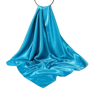 Écharpe en soie carrée de 90 cm, art abstrait orange personnalisé, pour femmes, multi-usages, bandeau et décoration de sac panier - Product Image 4