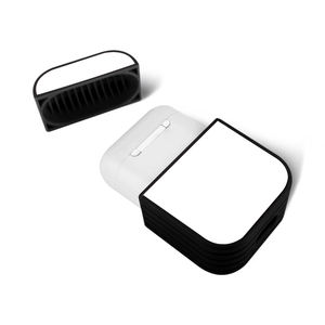 2D custodia per cuffie a sublimazione PC con inserto in metallo per <span class=keywords><strong>Airpods</strong></span> 4 Cover per auricolari con trasferimento termico nero per <span class=keywords><strong>Airpods</strong></span> 1/2/pro/3 - Product Image 6