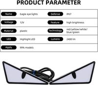 Systèmes d'éclairage LED universels 12V pour moto, lumières triangulaires Devil Eagle Eyes pour accessoires de voiture, moto, éclairage puissant