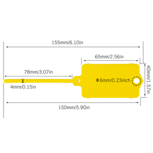 ป้ายพลาสติกเปล่าแบบใช้ซ้ำได้ สายรัดพลาสติกแบบมีรอยหยัก ขนาด 1.57*2.56 นิ้ว พร้อมป้ายฉลากขนาดใหญ่ - Product Image 4