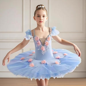 Tutú de Ballet profesional Pancake niños <span class=keywords><strong>blanco</strong></span> Swan Lake Ballet disfraz niños Danse niñas bailarina tutú faldas - Product Image 1