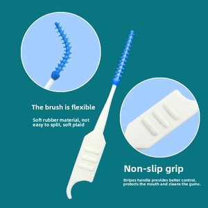 Spazzolino Interdentale per Spazi tra i Denti, 40 Pezzi, in Gomma Morbida con Impugnatura Facile da Impugnare, per Pulizia Orale e Rimozione della Placca Gengivale - Product Image 2