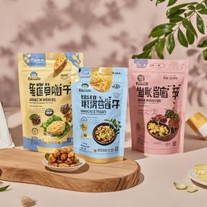 Bolsas de Plástico Personalizadas con Cierre Ziplock y Diseño de Alimentos para Empacar Galletas - Product Image 1