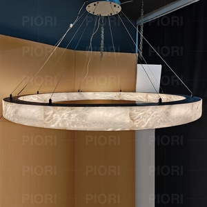 โคมไฟระย้าห่วงอลาบาสเตอร์หลังโมเดิร์นหรูหราหรูหราหรูหราหรูหราหรูหราทรงวิลล่าห้องจัดเลี้ยงโรงแรมล็อบบี้ alabaster วงแหวนขนาดใหญ่ - Product Image 3