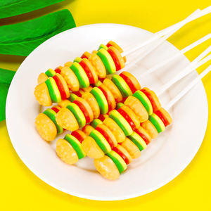 Gomitas de Hamburguesa con Frutas Mixtas 28G al por Mayor, <span class=keywords><strong>Deliciosas</strong></span> Gomitas de Hamburguesa, Caramelos de Goma, Piruletas - Product Image 2