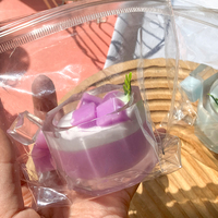 2025 mignon Dessert sur le thème Kiwi Fruit mangue presser pouding tasse anti-Stress gâteau en forme Squishy sensoriel Relaxation jouets