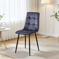 Chaise de salle à manger simple et moderne pour la maison, avec cadre en fer élégant, coussin léger et stable, pour restaurant, hôtel, balcon, salon, avec dossier, pour table à manger