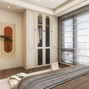 Meubles de chambre à coucher, armoire en bois avec porte en verre, armoire en bois, prix bas - Product Image 3