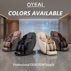 เก้าอี้นวด OYEAL รุ่นโมเดิร์น 3 มิติ แบบไร้แรงโน้มถ่วง พร้อมลูกกลิ้งนวดเท้าระบบสั่นสะเทือน วัสดุ PU คุณภาพสูง สีน้ำตาล กำลังไฟ 120 วัตต์ - Product Image 2