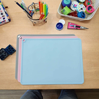 Sets de table mignons en silicone durables et imperméables, tapis de table antidérapants de qualité alimentaire pour enfants et tout-petits pour bricolage et tapis d'alimentation