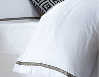 Ensemble de literie de chambre à coucher 100% coton, drap de lit de couleur blanche, taille unique en percale