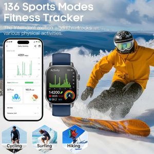 สมาร์ทวอทช์กันน้ำ IP68 หน้าจอ IPS สำหรับกีฬากลางแจ้ง ตรวจสุขภาพ นับก้าว รับสาย โทรออก ไฟฉาย แบตเตอรี่ใช้งานได้นาน - Product Image 6