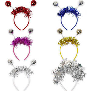 Colorful Electroplated Ball <strong>Headband</strong> Disco <strong>80s</strong> Theme Party Decoration with Strip Boppers for Christmas Head Accessory - Product Image 5